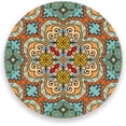 thumbnail image 1 of GZHJMY Mexican Talavera Tile Style Round Coasters for Drinks,Absorbent Heat Resistant Coaster for Tabletop Protection,Suitable for Kinds of Cups, Wooden Table, Home Decor 1pcs, 1 of 6