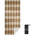 thumbnail image 1 of GZHJMY Microfiber Beach Towel,Vintage Brown Plaid Classial Buffalo Check Tartan Super Absorbent Sport Towel with Pouch,Quick Dry Pool Towels Pool Blanket for Swimming,Picnic 31×71in Bath Towels, 1 of 7