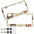 thumbnail image 1 of GZHJMY Mushroom License Plate Frames 2pcs, Waterproof Aluminum Alloy Front Rear Tag Car License Plate Cover with Screw Cap Set for US Vehicles, 12 x 6 Inch, 1 of 7