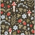 thumbnail image 1 of GZHJMY Mushroom Print Cloth Napkins Washable Napkin for Dinner Table Decorative for Home Dinner Restaurant Parties 20 Inch 4 Pack Decorative Washcloths, 1 of 7
