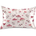 thumbnail image 1 of GZHJMY Mushroom Print Satin Pillowcase for Hair and Skin, Soft and Cozy Cooling Smooth Pillow Cover with Envelop Closure, Queen Size 20x30in Home Decor, 1 of 7