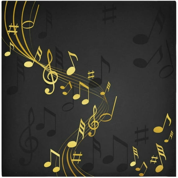 GZHJMY Musical Note Cloth Napkins Set of 4, Reusable Washable Polyester Dinner Napkins for Family, Restaurant, Wedding, Party Decor 20 x 20 Inch