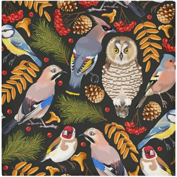 GZHJMY Napkin Owl Forest Pine Cone Kitchen Dining Table Collection Party Decor Housewarming Gift 1 Pack 20" × 20"