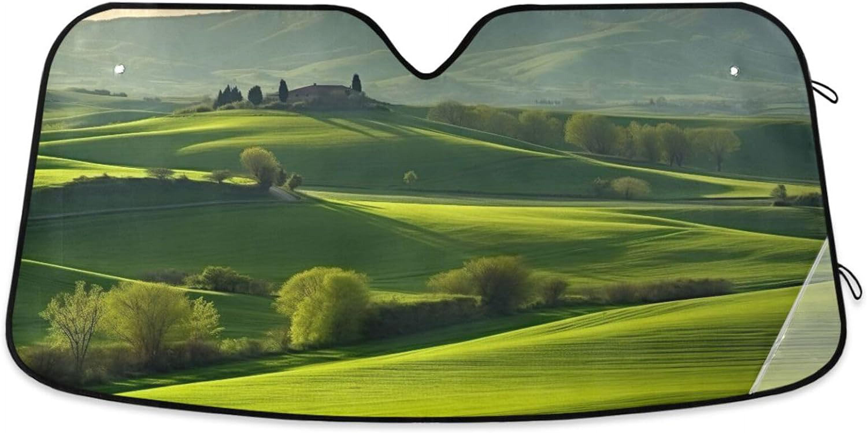 Between the Mountains Blue Car Sun Shade 55