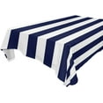 thumbnail image 1 of GZHJMY Navy Blue Stripes Rectangle Tablecloth, Waterproof Stain Wrinkle Resistant Washable Polyester Table Cover for Picnic Dinner Holiday Kitchen Party Decor, 54 x 72 in Home Decor, 1 of 7