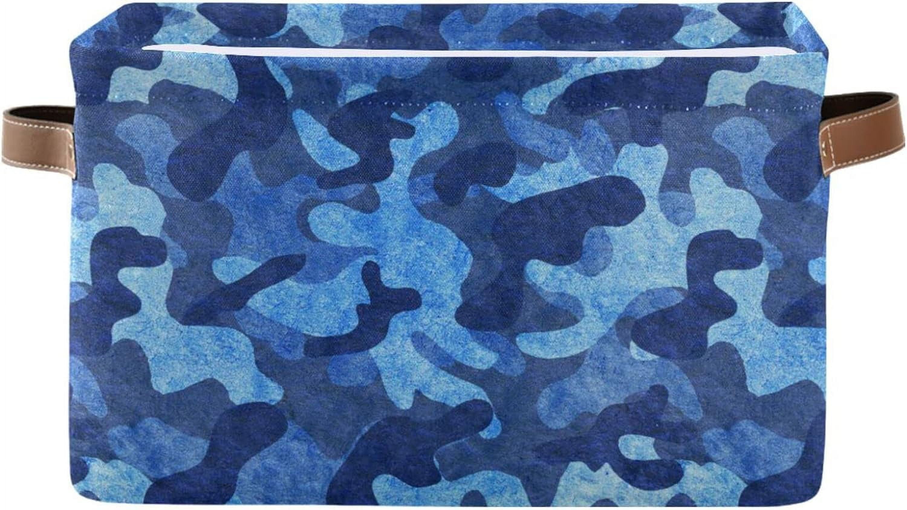 GZHJMY Navy Camouflage Shelf Storage Baskets, Foldable Fabric Storage ...