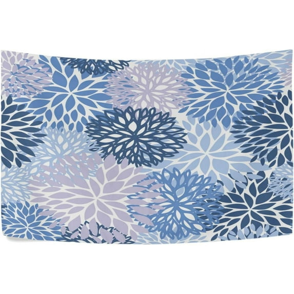 GZHJMY Navy Dahlia Flowers Tapestry Aesthetic Tapestry for Bedroom Colorful Wall Hanging AestheticFor Room Decor 90" x 60" Inches Gift Decor