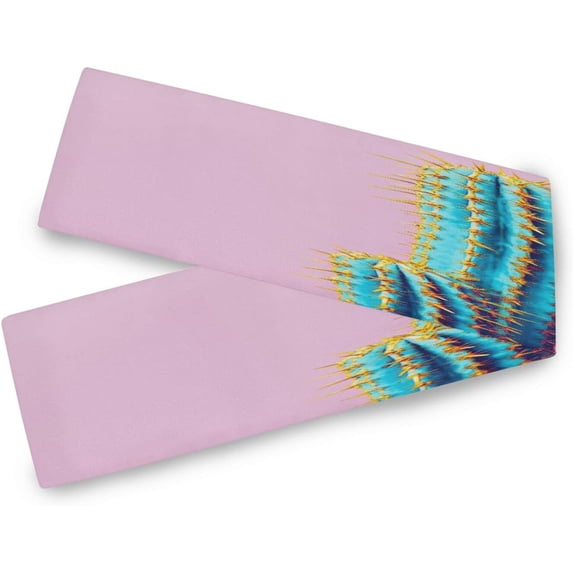 GZHJMY Neon Cactus Table Runner Machine Washable Polyester Table Runner Rectangle Reversible Dresser Scarves Table Decor 13 x 90 Inch