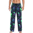 thumbnail image 1 of GZHJMY Neon Green Octopuses Men's Pajama Pants, Loose Lightweight PJs Lounge Sleep Bottoms with Pockets Drawstring, Pajama Bottoms for Home and Rest, Small, 1 of 7