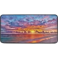 thumbnail image 1 of GZHJMY Ocean Beach Anti Fatigue Kitchen Floor Mat, Colorful Sunset Non Slip Absorbent Comfort Standing Mat Kitchen Runner Rug for Hallway Entryway Bathroom Living Room Bedroom 39 x 20 Inches, 1 of 6