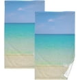 thumbnail image 1 of GZHJMY Ocean Beach Print Pure Cotton Hand Towels for Bath Decorative Guest Towels Fingertip Towels for Bathroom Spa Gym, 2-Piece, 16 x 28 inches（229）, 1 of 7