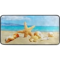 thumbnail image 1 of GZHJMY Ocean Sea Anti Fatigue Kitchen Floor Mat, Sea Beach Seashell Non Slip Absorbent Comfort Standing Mat Kitchen Runner Rug for Hallway Entryway Bathroom Living Room Bedroom 39 x 20 Inches, 1 of 6