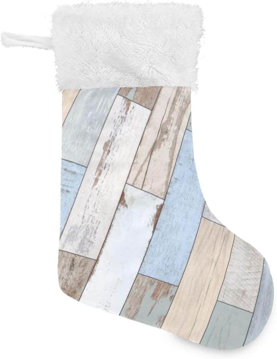 GZHJMY Old Tile Wood Pattern Christmas Stockings, Personalized Large ...