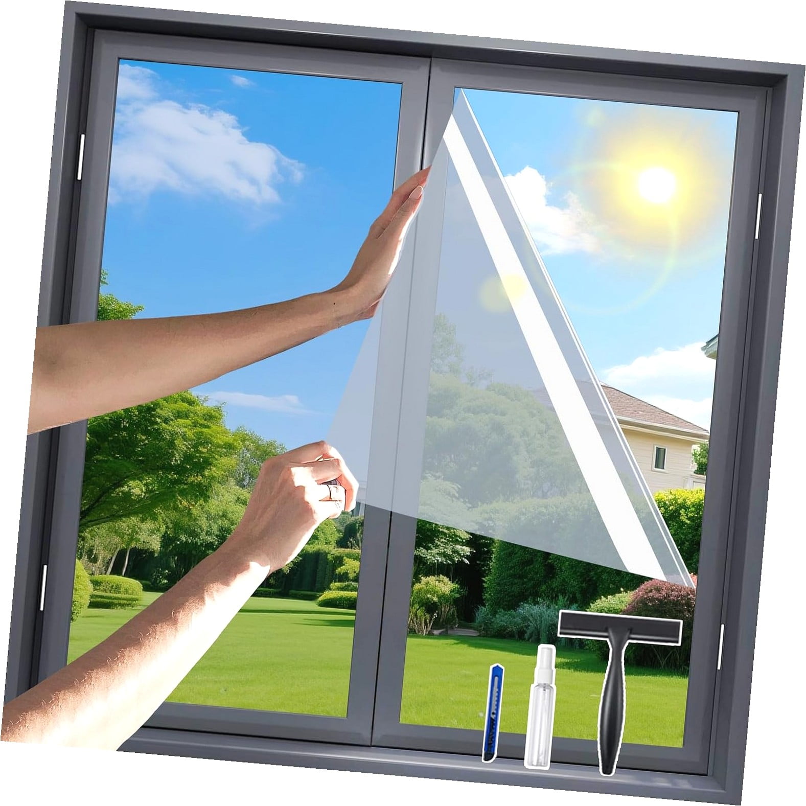 GZHJMY One-Way Privacy Window Film, Window Tint for Complete Privacy ...
