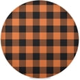 thumbnail image 1 of GZHJMY Orange Buffalo Plaid Round Placemats Set of 4, Non-Slip Table Mats Washable Heat Resistant Place Mats for Kitchen Dining Table Home Decor,15.4 Inch, 1 of 7