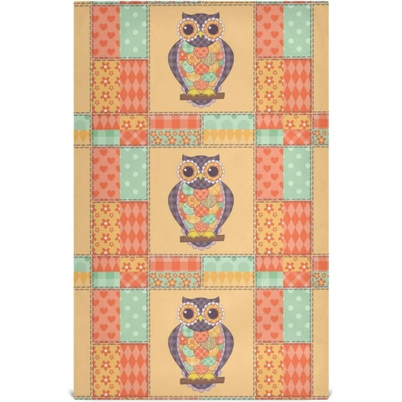 GZHJMY Owl Kitchen Dish Towel Set of 1, Super Absorbent Soft Drying Cloth Tea Bar Towels, 28"x 18"