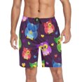 thumbnail image 1 of GZHJMY Owl Pajama Pants Short for Men, Lounge Pants Lightweight Men Pajama Bottoms with Drawstring Pockets, Christmas New Year Birthday Gifts, Small, 1 of 7
