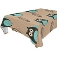 thumbnail image 1 of GZHJMY Owl Tablecloth, Rectangle Waterproof Washable Polyester Table Cover for Picnic Dinner Holiday Party Decor, 60 x 108 Inch, 1 of 7