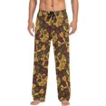 thumbnail image 1 of GZHJMY Pajama Pants for Men - Maple Skulls, Loose Lightweight PJs Lounge Sleep Bottoms with Pockets Drawstring, Pajama Bottoms for Home and Rest, X-Large, 1 of 7