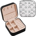 thumbnail image 1 of GZHJMY Panda Bear Pattern Small Jewelry Box, Travel Portable Square Jewelry Case for Ring, Pendant, Earring, Necklace Organizer Storage Holder Boxes（150）, 1 of 7