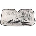 thumbnail image 1 of GZHJMY Panda Car Windshield Sun Shade Foldable Sun Shield Shade for Blocks UV Rays Protector-Keeps Your Vehicle Cool for Most Sedans SUV Truck,55"x27.6", 1 of 7
