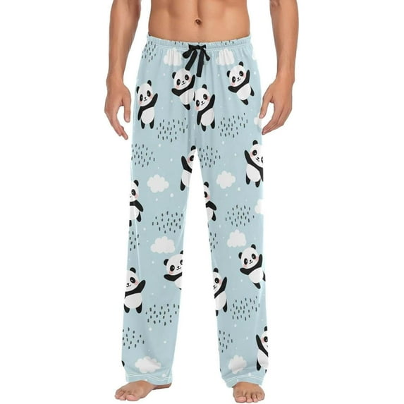 GZHJMY Panda Pajama Pants for Men, Lounge Pants Lightweight Men Pajama Bottoms with Drawstring Pockets, Christmas New Year Birthday Gifts, XX-Large