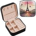 thumbnail image 1 of GZHJMY Paris Eiffel Tower Jewelry Box for Teens Girls Women Birthday Christmas Gift, Portable PU Leather Jewelry Storage Box Mini Travel Jewelry Case for Necklace Bracelet Earrings Rings, 1 of 7