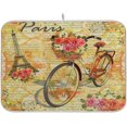 thumbnail image 1 of GZHJMY Paris Vintage Poster Eiffel Tower Absorbent Dish Drying Mat Microfiber Kitchen Countertop Table Protector Multi-Purpose Counter Rack Sink Drainer Pad (16" x 18"), 1 of 6