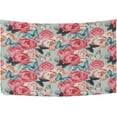 thumbnail image 1 of GZHJMY Peony Flower Floral Butterfly Tapestry Aesthetic Tapestries for Bedroom Multi Color 60" x 40" Inches Gift Decor, 1 of 6