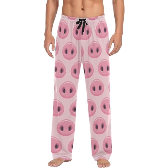 GZHJMY Pig Pajama Pants for Men, Lounge Pants Lightweight Men Pajama Bottoms with Drawstring Pockets, Christmas New Year Birthday Gifts, Large
