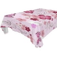 thumbnail image 1 of GZHJMY Pink Butterfly Tablecloth, Rectangle Waterproof Washable Polyester Table Cover for Picnic Dinner Holiday Party Decor, 54 x 54 Inch, 1 of 7