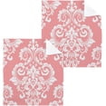 thumbnail image 1 of GZHJMY Pink Damask Wash Cloth Set of 4, 12 x 12 Inch Cotton Baby Washcloths Absorbent and Super Soft Feel Fingertip Towel Face Towels for Bathroom, Gym, Spa, 1 of 7