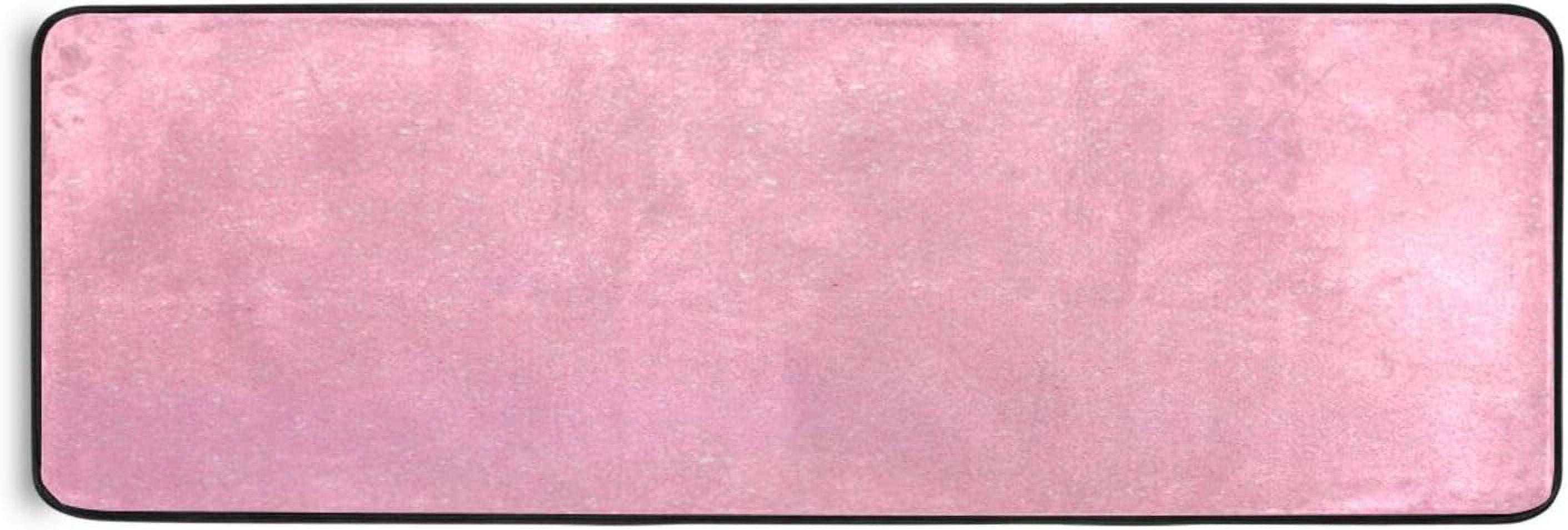 GZHJMY Pink Glitter Texture Area Rug - 2' x 6' Washable Runner Rugs ...