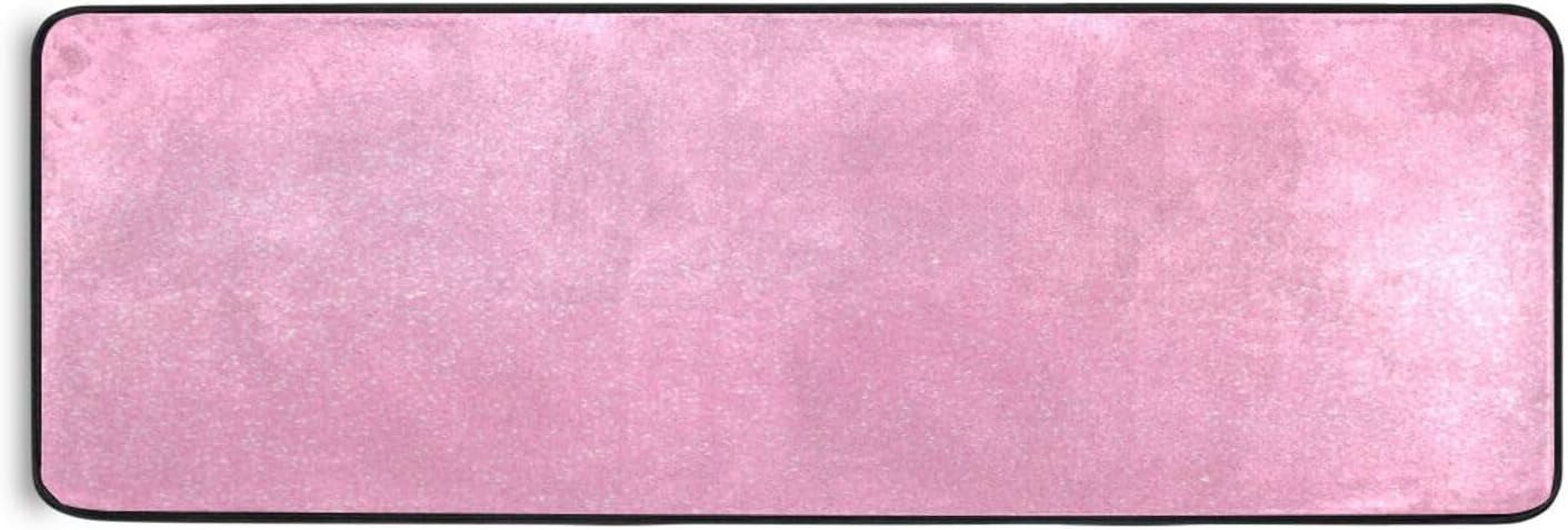 GZHJMY Pink Glitter Texture Area Rug - 2' x 6' Washable Runner Rugs ...