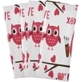 thumbnail image 1 of GZHJMY Pink Owl Valentine's Day Romantic Kitchen Towels Dish Bar Tea Towel Dishcloths 1 Pack Super Absorbent Soft 18 x 28 inches, 1 of 7