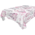 thumbnail image 1 of GZHJMY Pink Sheep Tablecloth, Rectangle Waterproof Washable Polyester Table Cover for Picnic Dinner Holiday Party Decor, 60 x 90 Inch, 1 of 7
