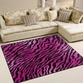 thumbnail image 1 of GZHJMY Pink Zebra Animal Print Striped Area Rug Living Room Rugs - 5'3" x4 Abstract Large Soft Indoor Washable Rug Low Pile Carpet for Bedroom Dining Room Office Carpet Runner, 1 of 6