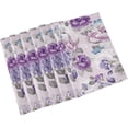 thumbnail image 1 of GZHJMY Placemats Set of 4,Beautiful Purple Flower Heat-Resistant Non-Slip Double Sided Washable Kitchen Dining Table Mats for Kitchen Table Decoration, 12"x18", 1 of 6