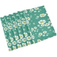 thumbnail image 1 of GZHJMY Placemats Set of 4,Green Fresh Daisy Heat-Resistant Non-Slip Double Sided Washable Kitchen Dining Table Mats for Kitchen Table Decoration, 12"x18", 1 of 6