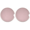 thumbnail image 1 of GZHJMY Plain Bright Pink Solid Color Car Coasters 2 Pieces, Absorbent Ceramic Cork Base Car Coasters, Drink Cup Holder Coasters, with Finger Notches, Easy to Remove and Clean, 1 of 6