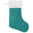 thumbnail image 1 of GZHJMY Plain Dark Teal Green Solid Color Christmas Stockings, Personalized Large Christmas Stocking, Cute Snowflake Stockings 18" for Xmas Decorations and Holiday Family Party Decor Xma, 1 of 7