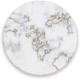 thumbnail image 1 of GZHJMY Printed Round Marble Golden Glitter Ceramic Coasters with Cork-Backed for Coffee Drink Cup Mat Absorbent Stone Coaster, 2 Pack, 1 of 5