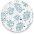 thumbnail image 1 of GZHJMY Printed Round Tropical Leaves with Terrazzo Textures Ceramic Coasters with Cork-Backed for Coffee Drink Cup Mat Absorbent Stone Coaster, 2 Pack, 1 of 5