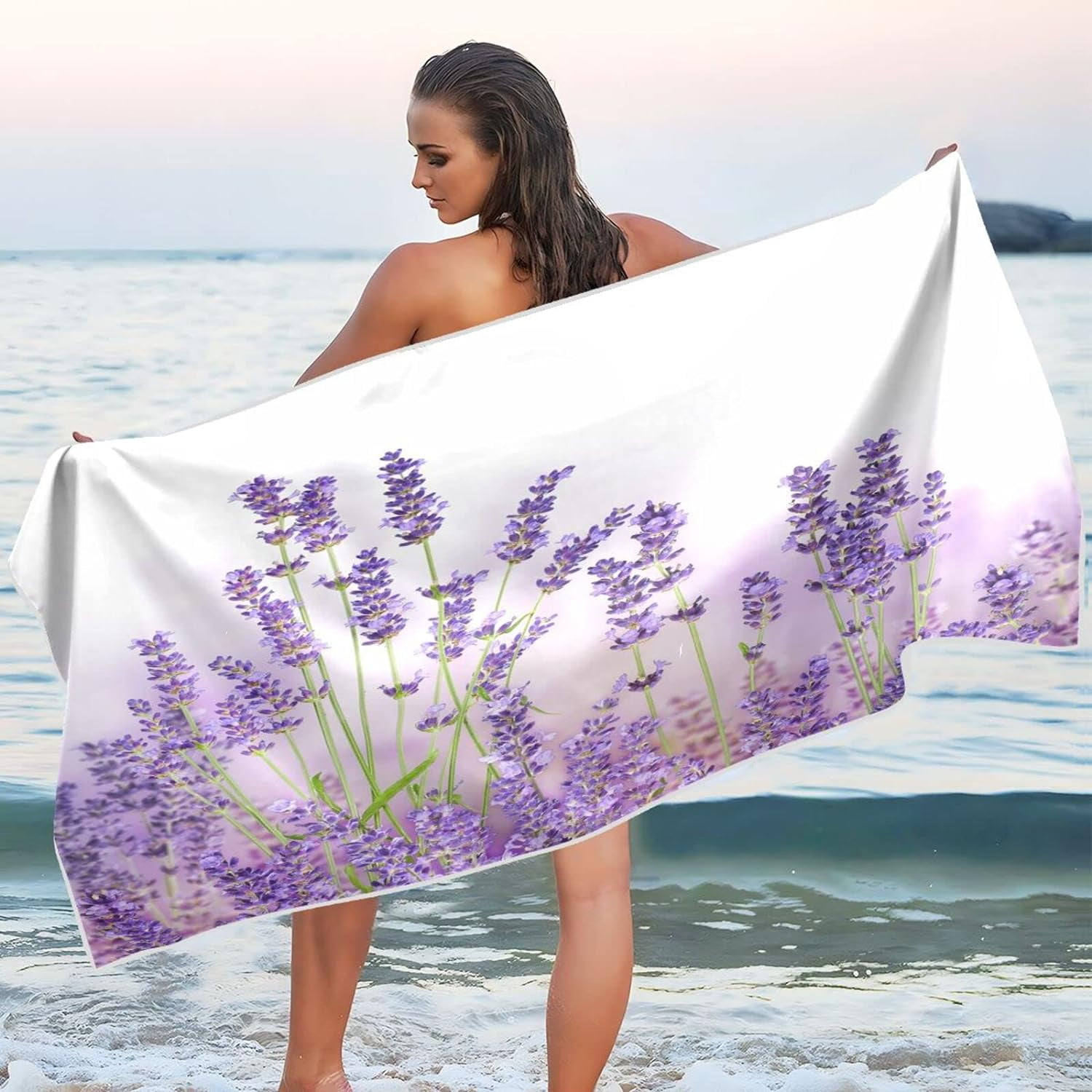 GZHJMY Purple Lavender Beach Towel Quick Dry Absorbent Bath Towels  Sandproof Lightweight Towel for Gym Yoga Sports Swimming - 31x71in Bath  Towels - Walmart.com, image size:1500x1500