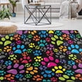 thumbnail image 1 of GZHJMY Rainbow Area Rug 2'x3', Colorful Dog Paw Polyester Area Rug Mat for Living Dining Dorm Room Bedroom Home Decorative, 1 of 6
