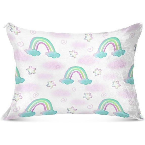 GZHJMY Rainbow King Pillowcase Super Soft Cozy Plush Pillow Case with Zipper for Sofa Bed Couch, 20 x 40 Inch