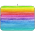 thumbnail image 1 of GZHJMY Rainbow Striped Dish Drying Mat for Kitchen Counter,Super Quick Absorbent Composite Sponge Dish Drying Pad,Heat Resistant Non-Slip Rack Tableware Mat (18x24Inch)for Dishes Coffee Machine Dish, 1 of 7