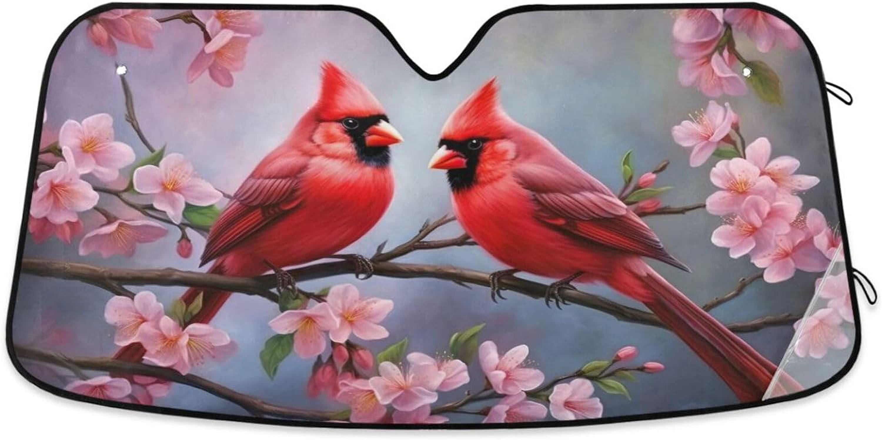 GZHJMY Red Bird Car Windshield Sun Shade Foldable Sun Shield Shade for ...
