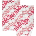 thumbnail image 1 of GZHJMY Red Heart Hand Towels Set of 2 Pack - 16 x 28 Inches Extra Absorbent Pure Washcloth Towels, Super Soft Hand Towel for Bathroom, Hotel, Kitchen, Gym, 1 of 7