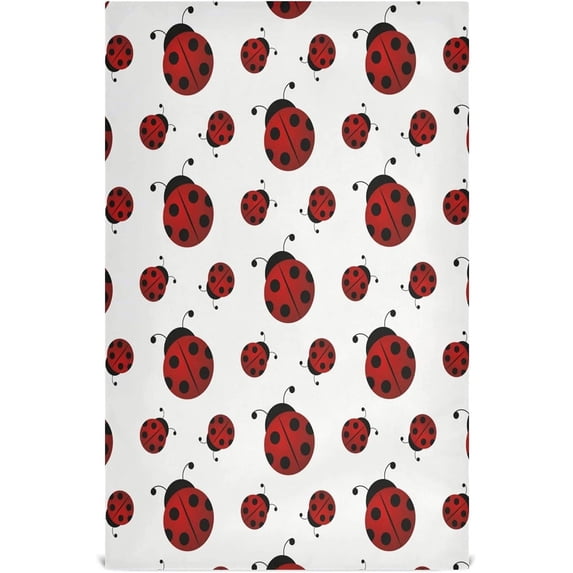 GZHJMY Red Ladybug Kitchen Towels | Set of 1 18 x 28 Inches | Microfiber Towels for Cooking and Drying Dishes, for House Cleaning and Tackling Messes and Spills